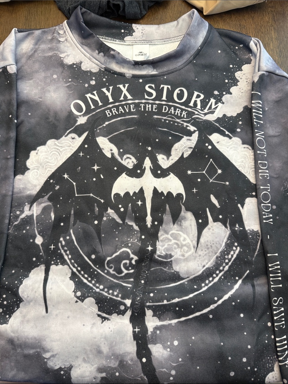 Women's Black & Gray Onyx Storm Crewneck Sweater